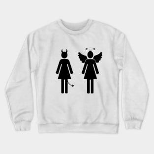 Angel and demon couple Crewneck Sweatshirt